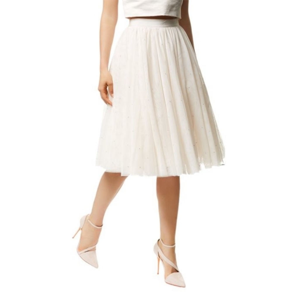 Ted Baker London cream tulle skirt size 3